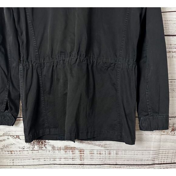Lucky Brand Women's Drawstring Zip Up Long Sleeve Basic Jacket Black Size Medium - Picture 5 of 10